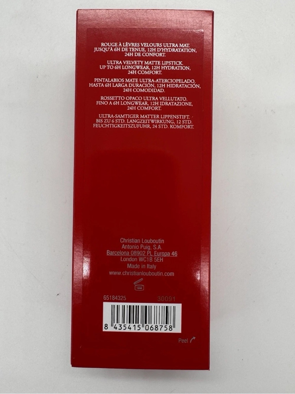 Christian Louboutin Velvet Matte Lip Colour Lipstick - Red Dramadouce 005M NIB - Picture 2 of 5